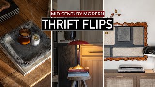 DIY Home Decor Thrift Flips || Mid Century Modern Table Lamp,  Concrete Tray, Modern Wall Art