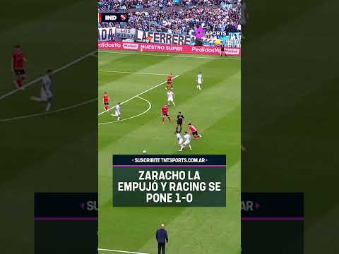 ZARACHO LA EMPUJÓ Y RACING SE PONE 1-0