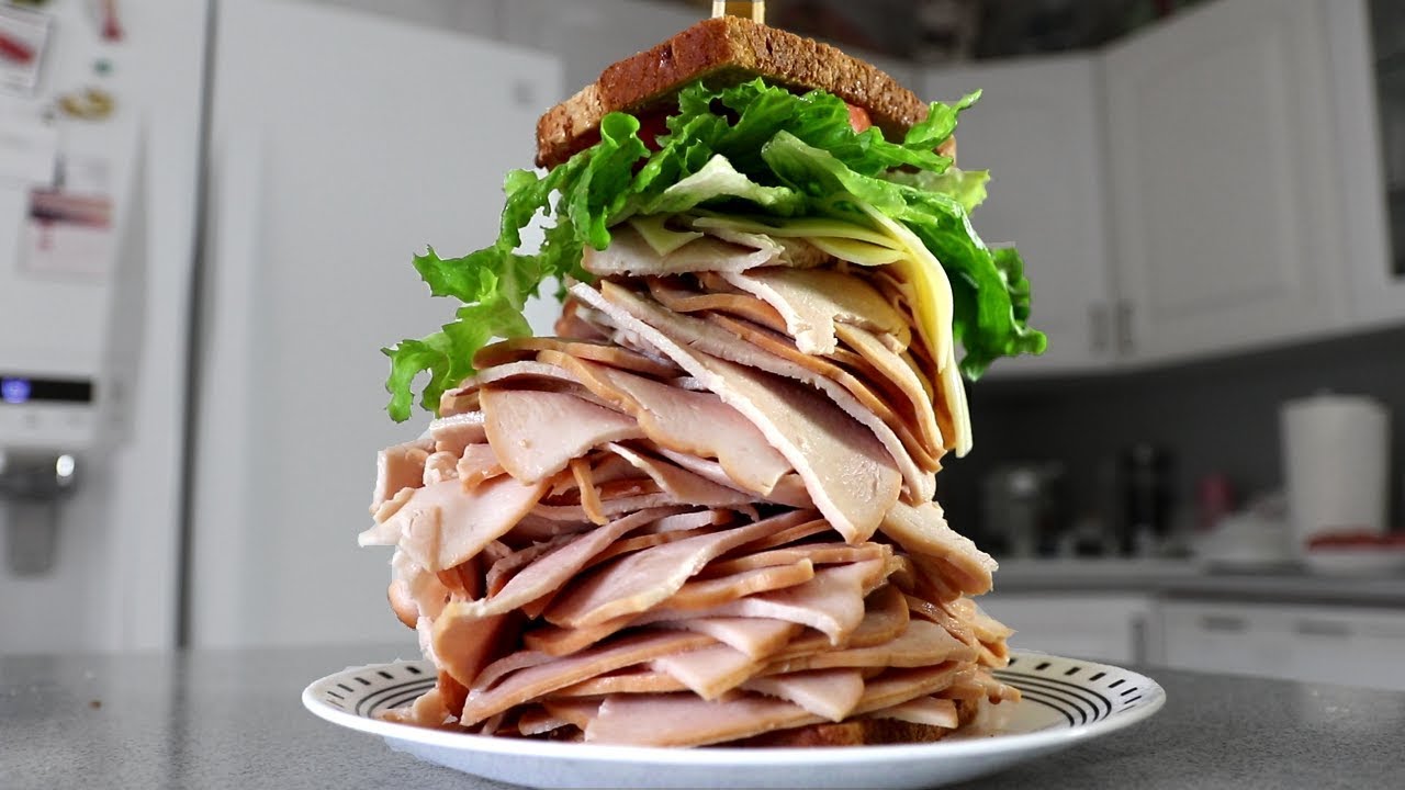 The Largest Sandwich I've Ever Made (Turkey & Swiss)