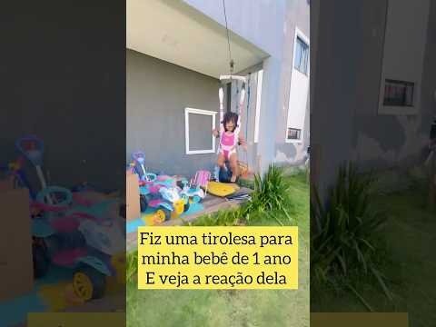 Fiz uma tirolesa pra Bella
