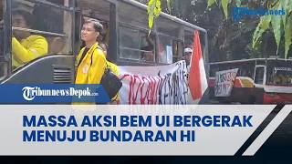 Gunakan Belasan Bus dan Angkot, Massa Aksi BEM UI Bergerak Menuju Bundaran HI