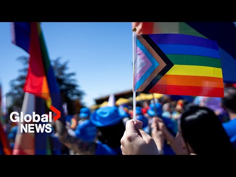 YouTube video thumbnail: Pride: Canadians 'Leading' in Lgbtq2 Support Amid Global Declines, Poll Says