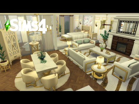 แต่งคอนโดสไตล์modernluxuryสีขาวทองหรูหราหมาเห่า✨thesims4spee