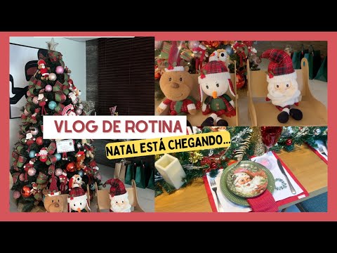 VLOG | preparativos e decoração natal mãe, DIY arranjo natal fácil com festão e mais!