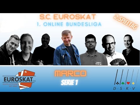 Skat 1. Online Bundesliga 2. Spieltag mit Daniel, Thomas, Michael und mir 1. Serie !!!