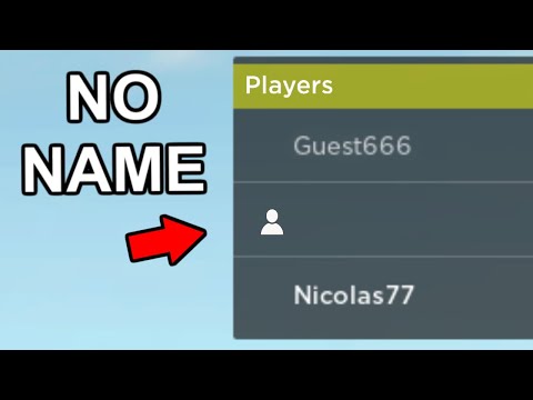 This Roblox Player Has NO NAME