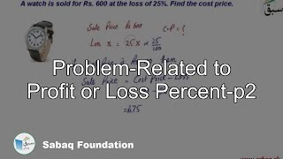 Problem-Related to Profit or Loss Percent-p2