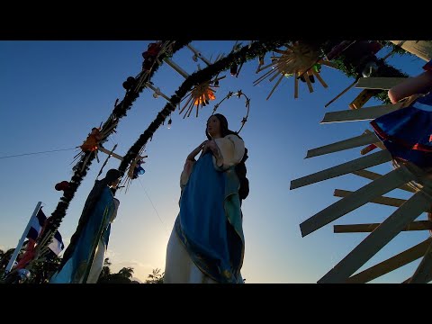 Puerto Salvador Allende realiza la tradicional Purísima acuática sobre el lago Xolotlán