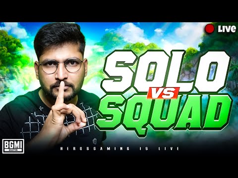 BGMI SOLO vs SQUAD || HEROSGAMING #shortlive #shortsfeed #bgmilivetelugu