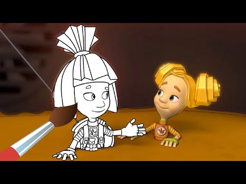 Раскраски с Фиксиками - SOS! Фиксики в опасности! - Сборник - раскраски для детей