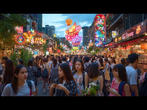 🇹🇭 BANGKOK'S BEST SHOPPING SPOTS IN ONE WALK: SIAM SQUARE,  SIAM PARAGON & MBK, THAI STREET FOOD, 4K