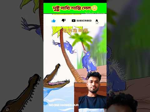 দুষ্ টু পাখিশাস্ তি পেল 😱 #cartoon #funny #comedy #facts #birds #jakir610 #shakirul #shorts