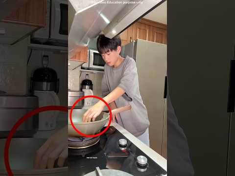 he proved the water was hot by cooking noodles in it #shortsvideo