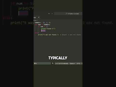 A bit of a weird Python Feature looking at the For/Else Concept in Python☝