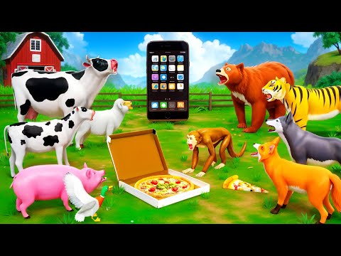 Crazy Animals Using iPhone 16 to Order Pizza: Fun and Laughter | Funny Animal Cartoons!