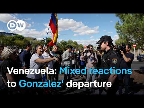 How was Venezuelan opposition candidate Gonzalez allowed to leave for Spain despite arrest warrant?