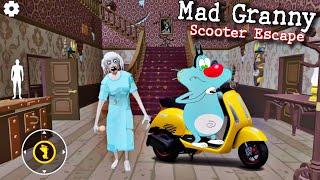 Oggy Fail scooter Escape 🥲 - Mad Granny Activa Scooter Escape With Oggy and Jack