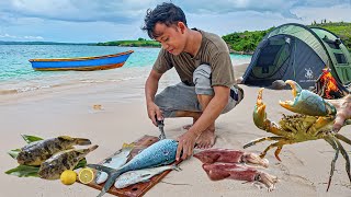 CAMPING PENUH COBAAN! BERBURU KEPITING, CUMI, BUNTAL, IKAN MONSTER & Masak Special