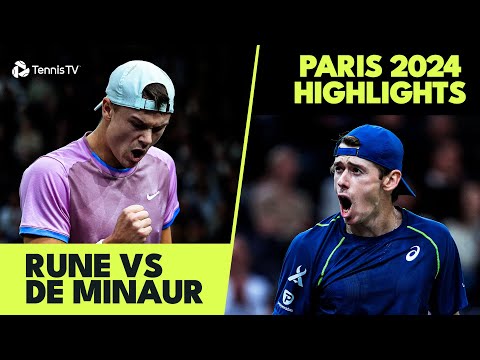 Entertaining Holger Rune vs Alex De Minaur Highlights | Paris 2024