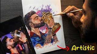 Virat Kohli with IPL Trophy 🎉Draw Like an Artist✨