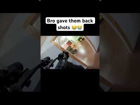 (BRO GAVE THEM BACKSHOTS‼️😂) #airsoft #paintball #airsoftgun #shorts #reels #funny