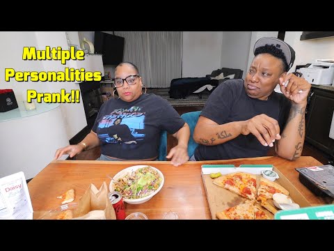 Having Multiple Crazy Personalities Prank on my Bae to see how she reacts. Mukbang Prank!