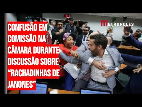 Confusão em comissão na Câmara durante discussão sobre "rachadinhas de Janones"