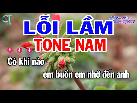 Karaoke lỗi Lầm Tone Nam ( Am ) Nhạc Sống Đồng Sen