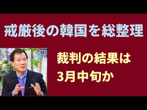 （2025.2.17）戒厳後の韓国を総整理、裁判の結果は3月中旬か