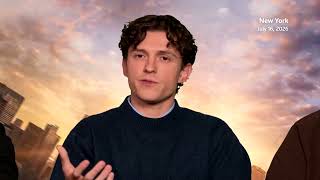 YouTube video thumbnail: Tom Holland Says the new Spider-Man Film is Grittier, More Emotional