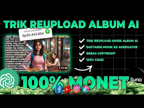 Cara Saya REUPLOAD FULL ALBUM 100% CUAN di YT! Cara Dapat Uang dari Youtube 2025 Terbaru