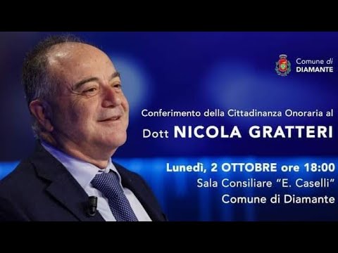 Diamante:  Cittadinanza Onoraria al Procuratore Nicola Gratteri