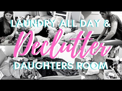 LAUNDRY CATCH UP & DECLUTTER DAUGHTERS DISASTER // CLEANING MOTIVATION // CLEANING MOM