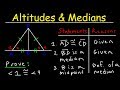 Understanding Two-Column Proofs with Medians and Altitudes