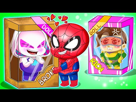 Spider-Man's Toy Choice: Broke Doll vs Rich Doll - Marvel's Spidey and His Amazing Friends