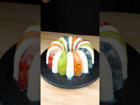 Rainbow fruits jelly