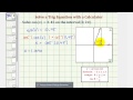 Solving Cosine Equations and Angles