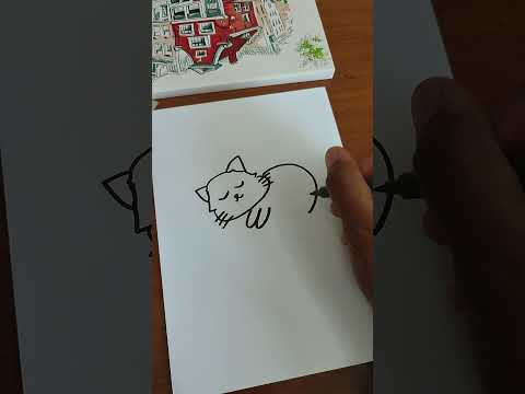 How to draw a cut cat? #drawing #cat