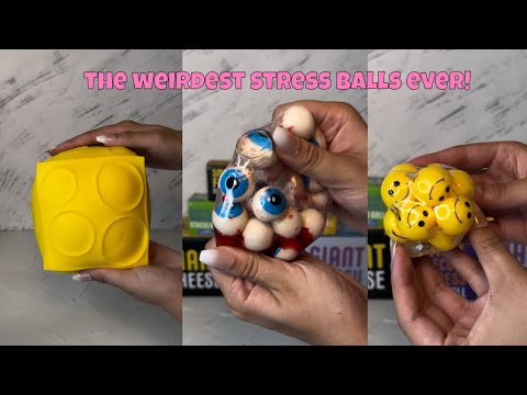 UNBOXING THE WEIRDEST STRESS BALLS- FIDGET TOY ASMR