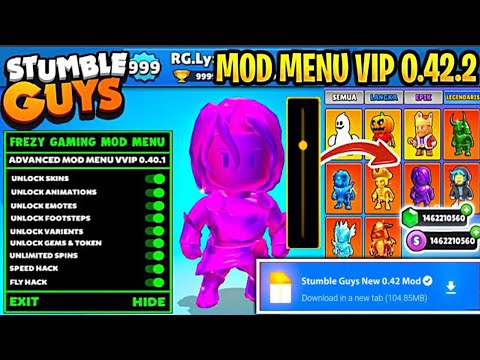 Stumble Guys Mod Menu 0.42 | All New Skins & Emotes Unlocked, Unlimited Gems & Tokens, Solo Any Map