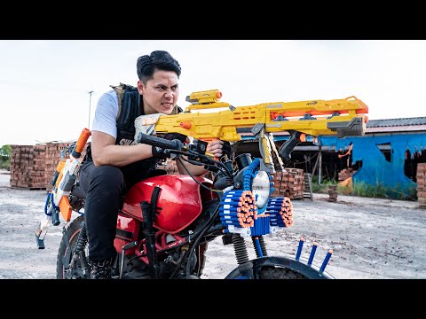 LTT Game Nerf War : Warriors SEAL X Nerf Guns Fight Crime Group Mr Zero Scazy Moto Nerf Unique