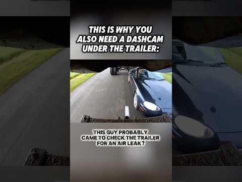 This is why you also need a dashcam under the trailer as a semi truck driver. #trucking #trucker