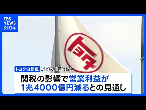 経済金融の動画サムネイル - トヨタが決算発表　通期見通しで営業利益が1兆4000億円押し下げ　トランプ関税の影響で｜TBS NEWS DIG
