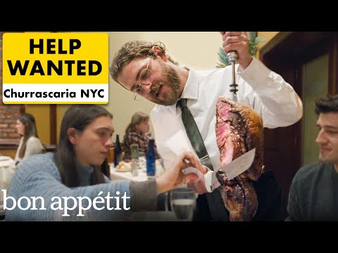 Working A Shift At An Iconic Brazilian Steakhouse | Help Wanted | Bon Appétit