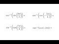 Trigonometric Functions and Inverses