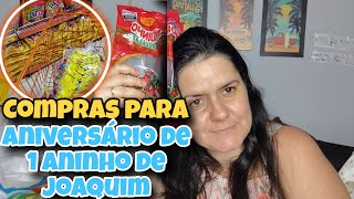 COMPRAS PARA O ANIVERSÁRIO DE UM ANO DO NOSSO FILHO - COM PREÇOS #Rotinadiária #Vlogdefamília