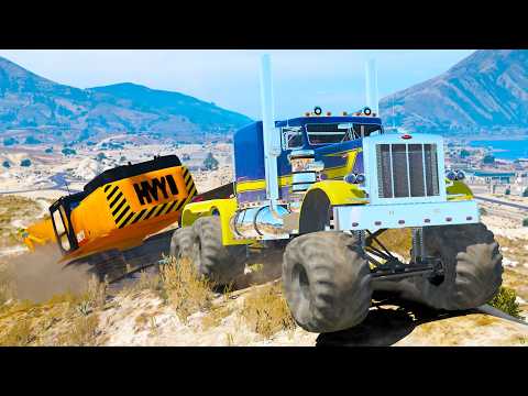 Unstoppable Truck Hauling Oversize Load in GTA 5 RP!