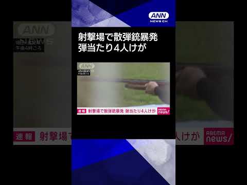 ニュースの動画サムネイル - 【ニュース】射撃場で技能講習中の男性の散弾銃が暴発　別の4人に弾が当たりけが　埼玉・吉見町#shorts