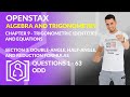 Algebra and Trigonometry: Double Angle, Half Angle, and Reduction Formulas