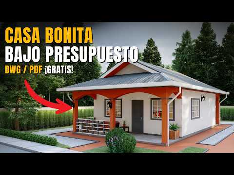 🏡 Plano de Casa Económica - DWG / PDF ¡GRATIS!